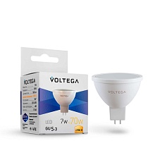 Лампа светодиодная Voltega GU5.3 7W 2700K матовая 7255 1
