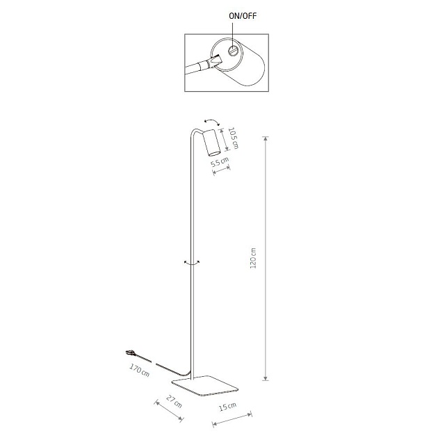 Торшер Nowodvorski Mono 7711 изображение 2 Торшер Nowodvorski Mono 7711 Фото № 2