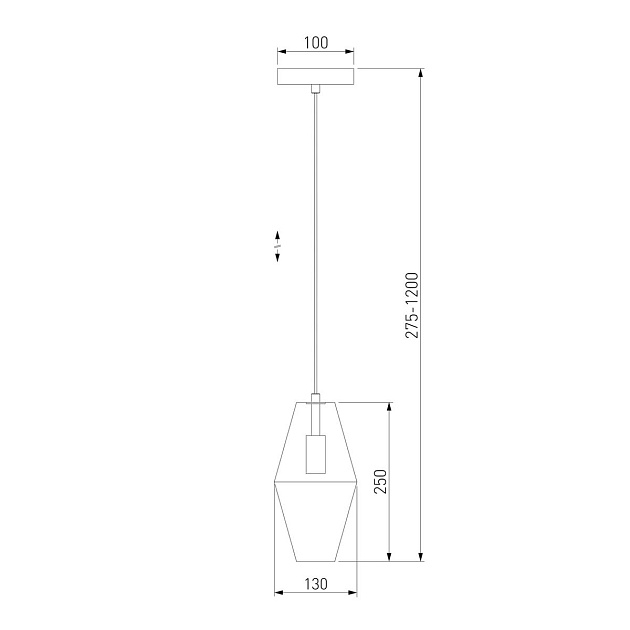Подвесной светильник Eurosvet Prism 50236/1 янтарный Фото № 3
