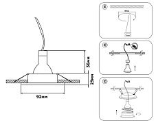 Встраиваемый светильник Ambrella Light Techno Spot Standard Tech TN102723 1