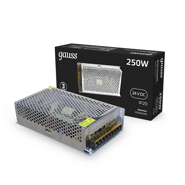 Блок питания Gauss 250W 24V IP20 202002250 Фото № 4
