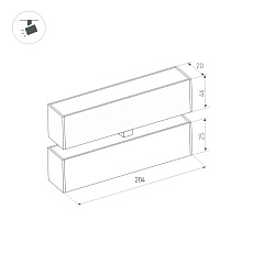 Трековый светодиодный светильник Arlight Mag-Flat-Fold-25-S200-6W Day4000 034234 1