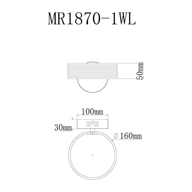 Настенный светодиодный светильник MyFar Vinsent MR1870-1WL изображение 2 Настенный светодиодный светильник MyFar Vinsent MR1870-1WL Фото № 2