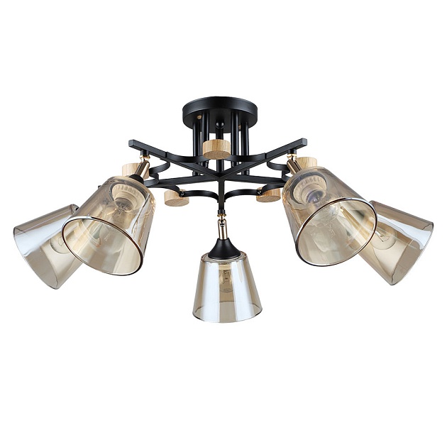 Потолочная люстра Arte Lamp GLASSY A5078PL-5BK Фото № 1