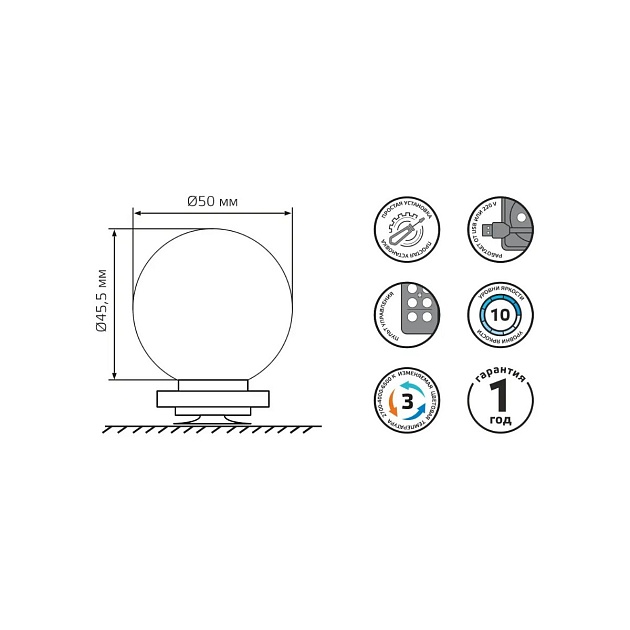 Светодиодный светильник для зеркал Gauss MAKEUP MK001 Фото № 3