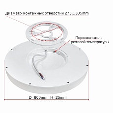 Потолочный светодиодный светильник Citilux Бейсик CL738500V 3