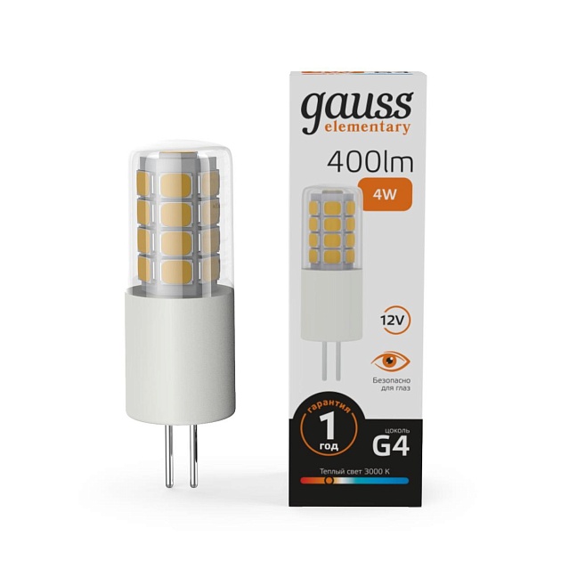 Лампа светодиодная Gauss G4 4W 3000К прозрачная 10714 изображение 2 Лампа светодиодная Gauss G4 4W 3000К прозрачная 10714 Фото № 2