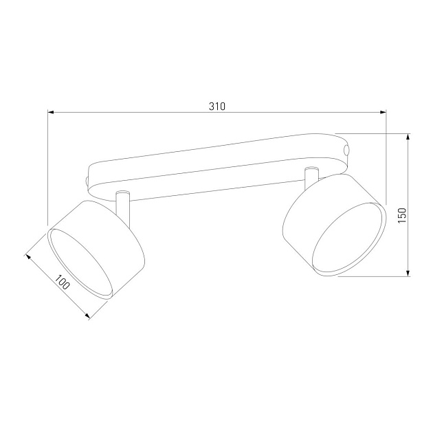 Спот TK Lighting 3403 Clark Black Фото № 2