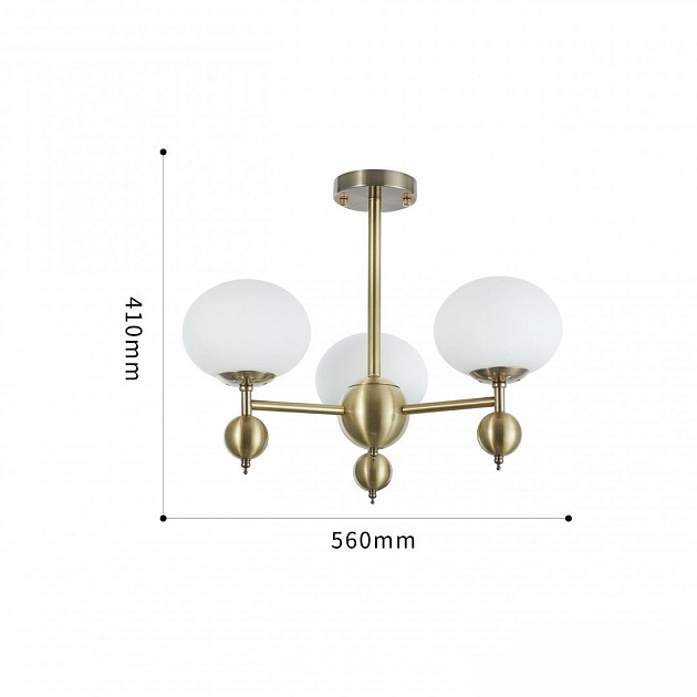 Потолочная люстра Arte Milano Neapolis70307 270307/3 GD Фото № 2