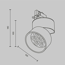 Трековый светодиодный светильник Maytoni Technical Alfa TR199-3-15W2.7K-M-W 3