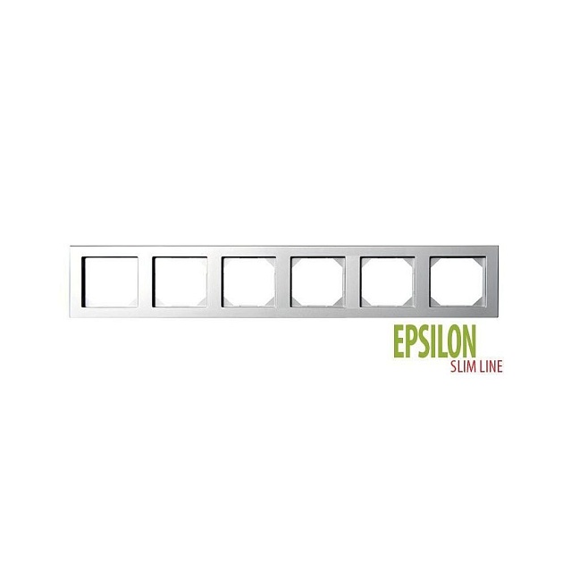 Рамка 6-постовая Liregus Epsilon серебро 28-1906 Фото № 1