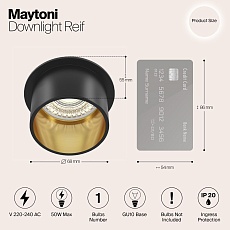 Встраиваемый светильник Maytoni Technical Reif DL050-01GB 1