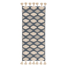Ковер Tkano из хлопка синего цвета Argyle из коллекции Ethnic, 70х160 см TK18-DR0001