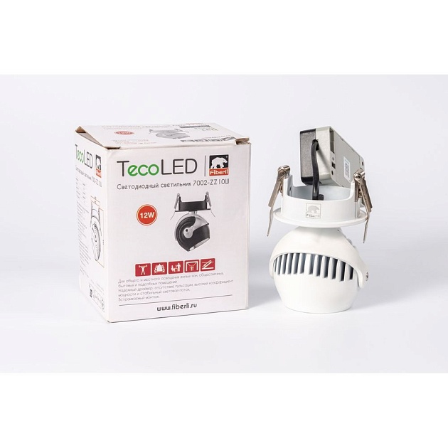 Встраиваемый светодиодный светильник Fiberli 7002-ZZ10W 3000K 12130501 Фото № 3