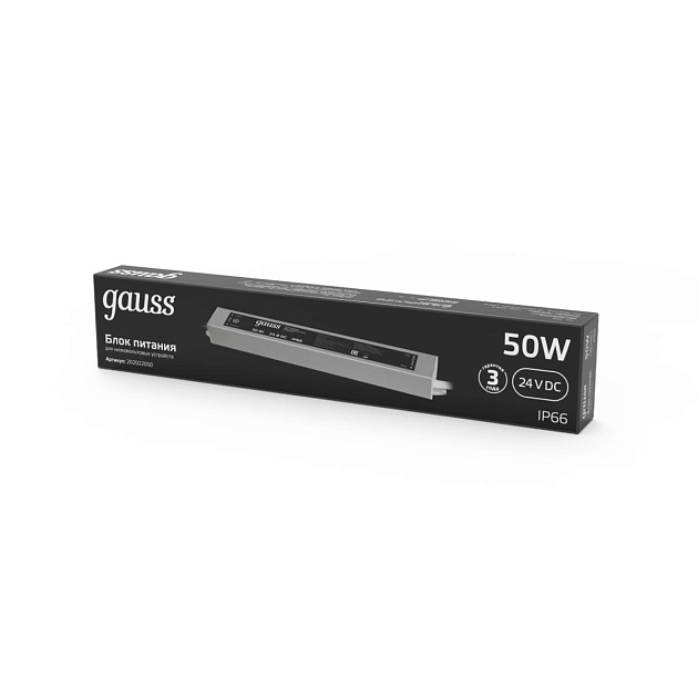 Блок питания Gauss 50W 24V IP66 202022050 изображение 6 Блок питания Gauss 50W 24V IP66 202022050 Фото № 6