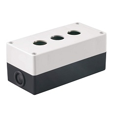 Корпус поста КП103 для кнопок управления 3 места белый IEK BKP10-3-K01