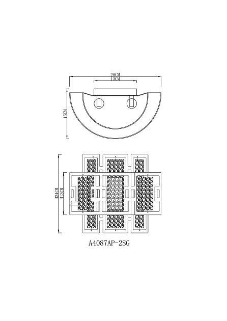Настенный светильник Arte Lamp Blake A4087AP-2SG Фото № 2
