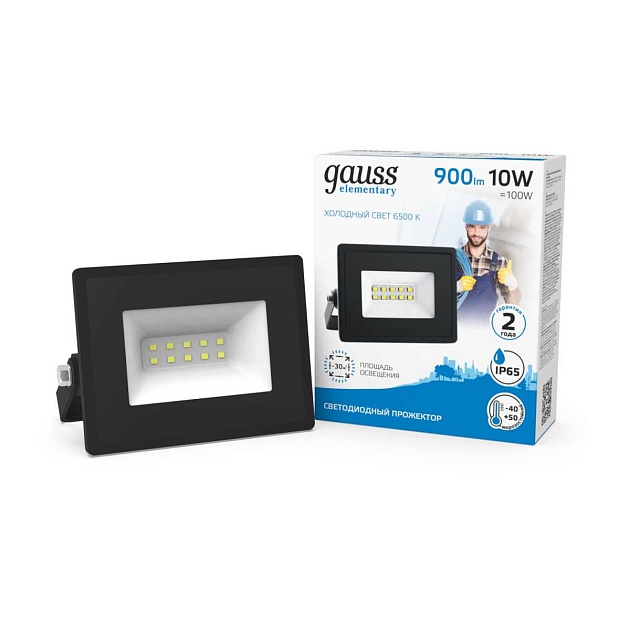 Прожектор светодиодный Gauss 10W 613100310 Фото № 4