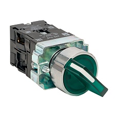 Переключатель BD21 2P c зеленой подстветкой 24В NO EKF PROxima xb2-bk21-g-24