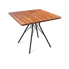 Кухонный стол Sheffilton SHT-TU34-P/80/80 ДУБ черный муар/дуб браш.коричневый 4082442101