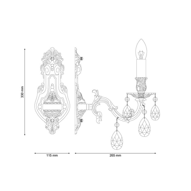 Бра Lucia Tucci Firenze W141.1 Cream White Фото № 2