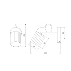 Настенный светильник Eurosvet 20122/1 черный/золото 1