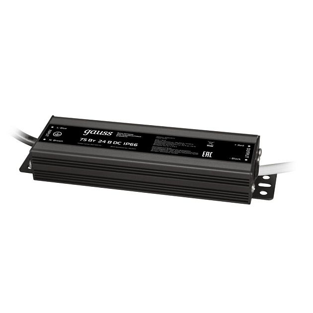 Блок питания Gauss 75W 24V IP66 202022075 Фото № 1