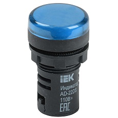 Лампа AD22DS(LED)матрица d=22мм синий 24В AC/DC IEK BLS10-ADDS-024-K07