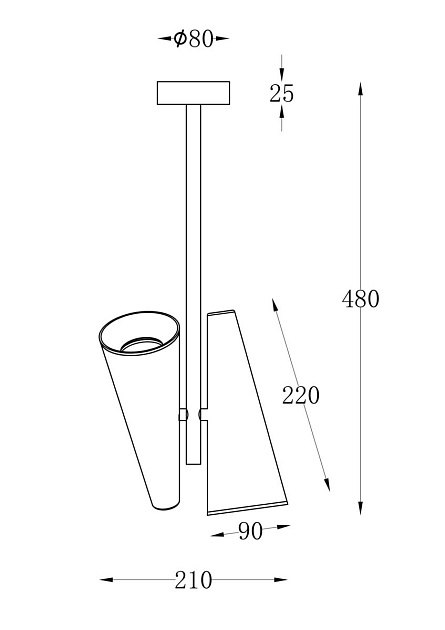 Подвесная люстра Maytoni Giro MOD095CL-02W Фото № 2