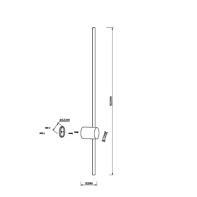 Настенный светодиодный светильник Maytoni Light Stick MOD237WL-L11BS3K Фото № 2