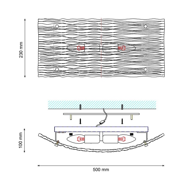 Потолочный светильник Lucia Tucci Rumba W1055.2 Chrome Фото № 3