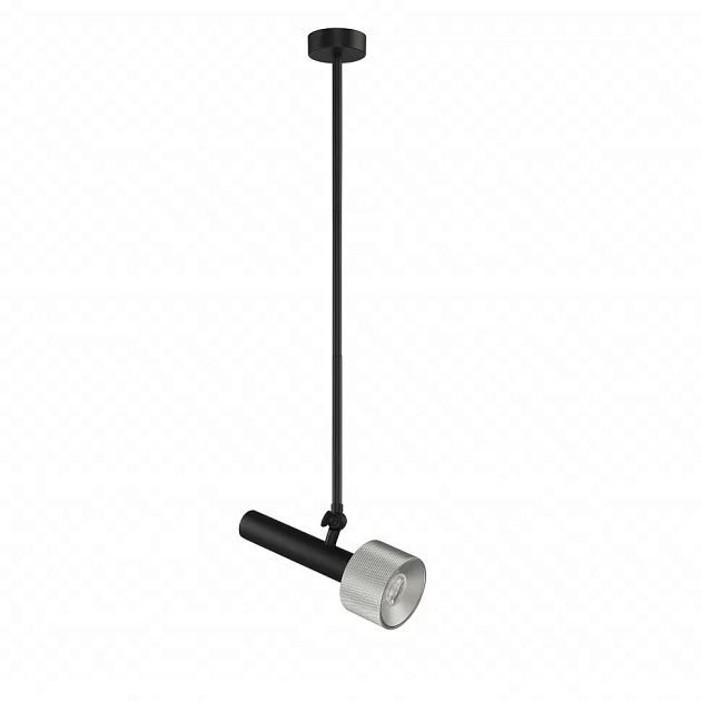 Подвесной светильник iLedex Delta 2361-1 BK+SL Фото № 3