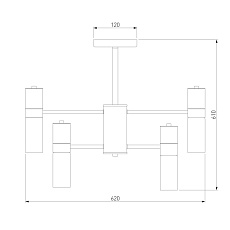 Подвесная люстра Eurosvet Tesoro 70125/6 черный 1