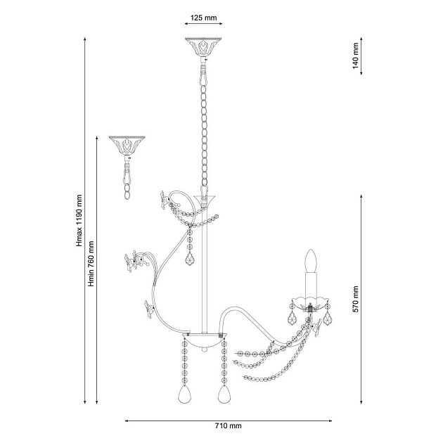 Подвесная люстра Lucia Tucci Fiori Di Rose 186.8 Фото № 2