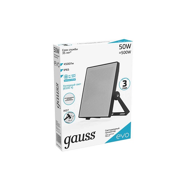 Прожектор светодиодный Gauss Evo 50W 6500К 687511350 Фото № 4