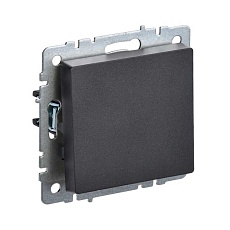 Выключатель одноклавишный проходной IEK Brite черный BR-V12-0-10-K02