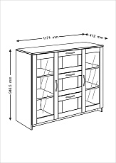 Тумба Шведский Стандарт Сириус 117х95 с 3 ящиками 2.02.03.380.1 3