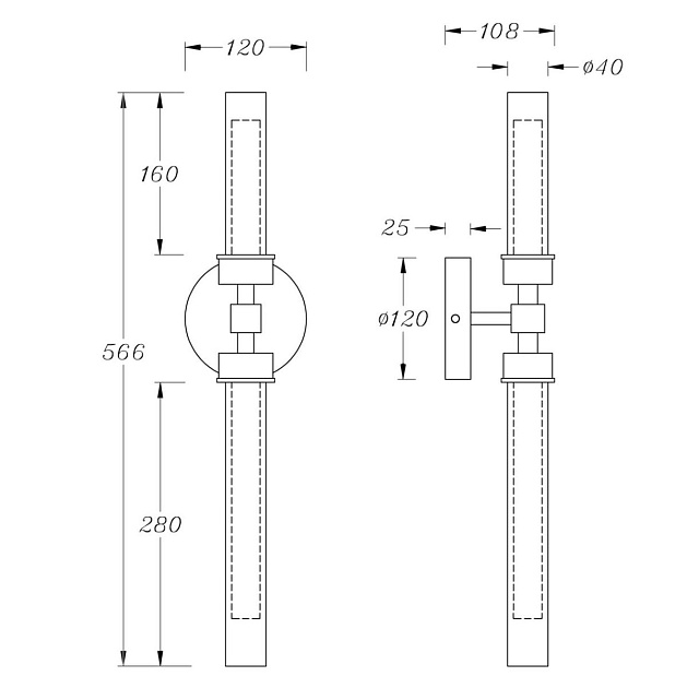 Подсветка для зеркал Maytoni Stelo MOD116WL-L7BS3K Фото № 8