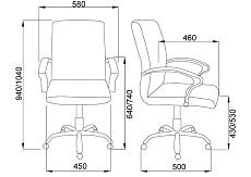 Кресло руководителя AksHome James чёрный, экокожа 80026 1