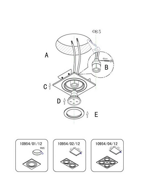 Встраиваемый светильник Lucide Cos 10954/01/12 изображение 3 Встраиваемый светильник Lucide Cos 10954/01/12 Фото № 3