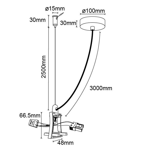 Соединитель с креплением к потолку Mantra Hanok 7558 Фото № 2