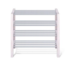 Обувница Sheffilton Альберо SHT-SR9-4 беленый/алюм.металлик 2956816801 2