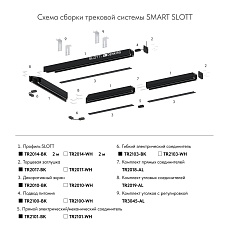 Соединитель прямой Denkirs Smart Slott TR2018-AL 1