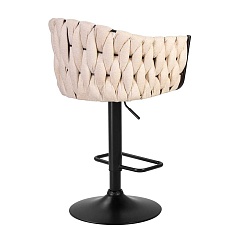 Стул барный DOBRIN LEON (бежевая ткань (LAR 275-1)) 9690-LM LEON 3