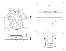 Потолочная светодиодная люстра Ambrella light Acrylica Original FA4547 2