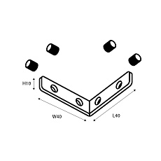 Коннектор (соединитель) угловой Favourite Logica 1014-CU-001 2