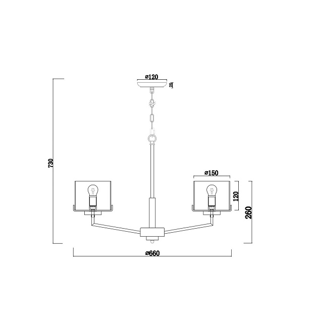 Подвесная люстра Freya Karen FR5096PL-05CH Фото № 2