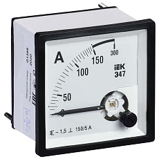Амперметр аналоговый Э47 150/5А класс точности 1,5 72х72мм IEK IPA10-6-0150-E