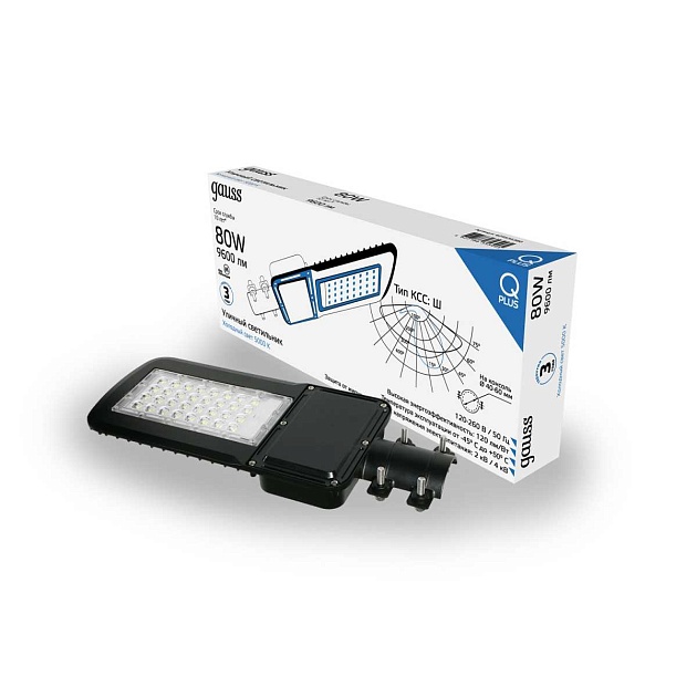 Уличный светодиодный консольный светильник Gauss Qplus 629535380 Фото № 5