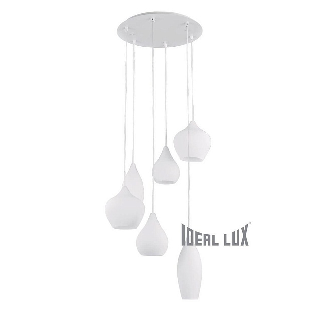Подвесная люстра Ideal Lux Soft SP6 Bianco 087818 изображение 1 Подвесная люстра Ideal Lux Soft SP6 Bianco 087818 Фото № 1